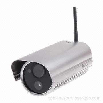 Wireless H.264 Bullet IP Network Camera, 300K Pixels, P2P, IR-cut Night Vision, 12V DC/1.5A